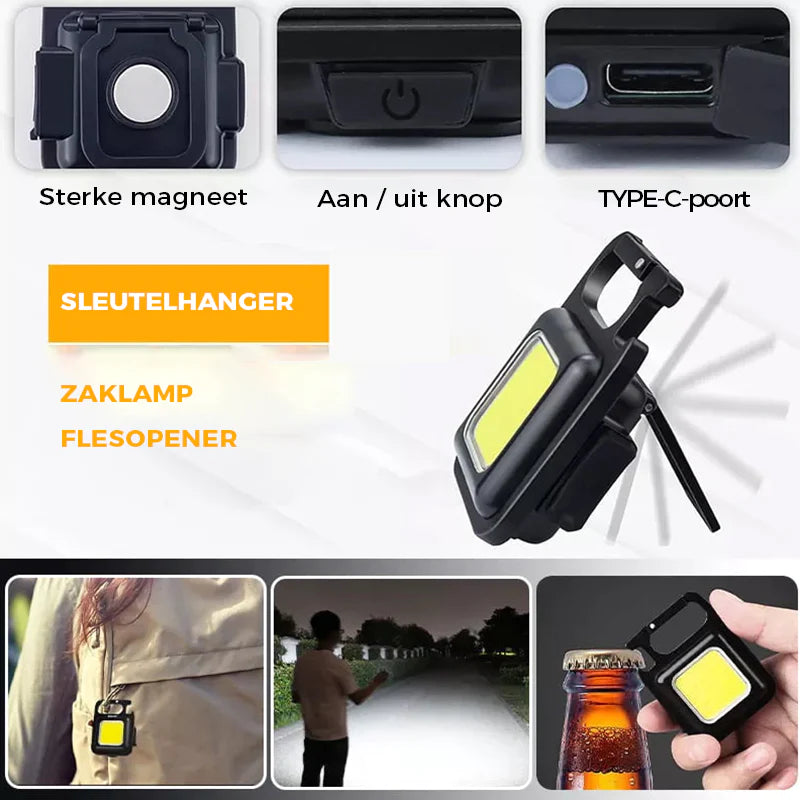 "PocketLightPro™ | Slimme Sleutelhanger Led-Lamp | 1+1 Gratis"